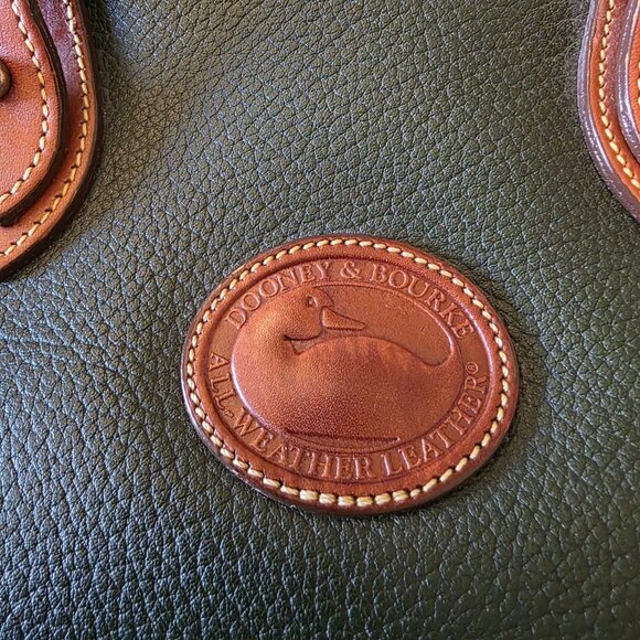 AWL Satchel Green Tan Leather Zip Top - Picture 3 of 16